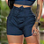 Short Curto Festa Detalhe Cinto Laço Regulável Feminino Moda - Imagem 3