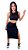 Conjunto Saia Midi Fenda Lateral E Cropped Top Laço Feminino - Imagem 1
