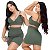 Conjunto Cropped E Saia Curta Top Alcinha Gringa Canelado - Imagem 11