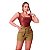 Short Curto Feminino Cintura Alta Com Cinto Laço E Bolsos - Imagem 7