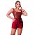 Short Curto Feminino Cintura Alta Com Cinto Laço E Bolsos - Imagem 5