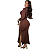 Vestido Longo Suplex Modelador Manga Longa Estilo Gola Alta - Imagem 10