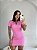 Vestido Curto Colado Feminino Gola Polo Moda Casual Estiloso - Imagem 8