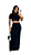 Conjunto Saia Longa com Fenda Atrás E Cropped Top Blusinha Manga Curta Feminino - Imagem 1