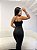 Vestido Longo Colado Feminino Detalhe Decote Alça Cruzada Frenda Costas - Imagem 2