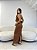 Vestido Longo Colado Feminino Detalhe Decote Alça Cruzada Frenda Costas - Imagem 6