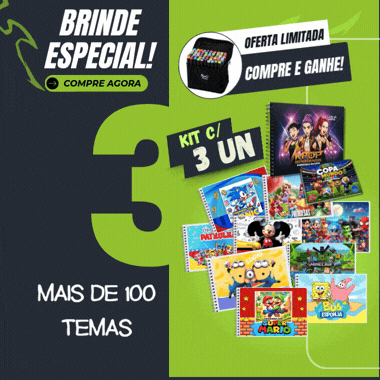 LIVRO DE COLORIR A5 - KIT COM 3 UNIDADES / GANHA 01 KIT COM 60 CANETINHAS TOUCH PONTA DUPLA + BOLSA, GRÁTIS! - Imagem 1