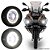 Par Farol Moto Universal LED U7 Angel Eyes 6000k - Imagem 2