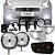 Kit Farol Milha Auxiliar Fiat Punto 2007 2012 Botão Original - Imagem 1