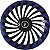 Calota Esportiva Universal Twister Black Blue Aro 14 - Imagem 1