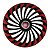 Calota Esportiva Universal Twister Black Red Aro 14 - Imagem 1