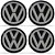 Jogo 4 Emblema Adesivo Calota e Roda Volkswagen 51mm - Imagem 2