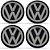 Jogo 4 Emblema Adesivo Calota e Roda Volkswagen 51mm - Imagem 1