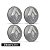 Jogo de Emblemas Para Calotas Renault Cinza 51mm - Imagem 1