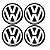 Jogo de Emblema Adesivo Para Calota Volkswagen 55mm - Imagem 1