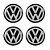 Jogo De Emblemas Adesivos Volkswagen Para Roda e Calota 48mm - Imagem 1