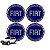 Jogo De Emblemas Adesivos Fiat Azul Rodas e Calotas 48mm - Imagem 1