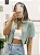 camisa cropped anne aqua - Imagem 1