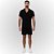 Conjunto Viscolinho Camisa e Shorts Preto - Imagem 1