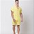 Conjunto Viscose Camisa e Bermuda Santo Luxo Man Amarelo - Imagem 1