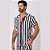 Camisa Viscolinho Listrado Preto - Imagem 4