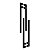 Par de Puxador em Aço Inox Preto Fosco 30cm Modelo Athos Para Portas Madeira/Vidro Grego Metal - Imagem 1