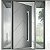 Puxador Duplo Para Porta em Inox 90cm Alto Brilho Modelo Chronos Portas de Madeira e Vidro Grego Metal - Imagem 5