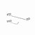 Kit De Acessórios Banheiro Para Lavabo Sparta Aço Inox Escovado 2010SP - Imagem 1