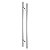 Puxador Para Porta Inox Polido Alto Brilho 90cm portas de madeira/vidro temperado/pivotante/alumínio Modelo Rhodes - Imagem 1