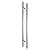 Puxador Para Porta Quadrado Inox Escovado 80cm portas de madeira/vidro temperado/pivotante/alumínio Modelo Rhodes - Imagem 1
