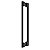Puxador Duplo Alça Para Porta em Inox Preto Fosco 60cm Modelo Orfeu portas madeira/vidro Grego Metal - Imagem 1