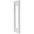 Puxador Duplo Aço Inox Escovado 60cm Modelo Zeus Para Portas de Vidro e madeira Grego Metal - Imagem 1