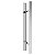 Puxador de Porta em Aço Inox Escovado 100cm para portas: pivotantes/madeira/vidro temperado Modelo Perseu - Imagem 1