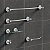 Kit de Acessórios de Banheiro Athenas Inox e Metal Prata Alto Brilho Grego - Imagem 2