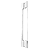 Puxador Duplo Para Portas Modelo Zeus Em Aço Inox Alto Brilho 3000ZS - Imagem 2