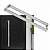 Puxador Para Portas Duplo Modelo Atlas Aço Inox Escovado Acetinado 3000AL - Imagem 2