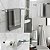 Kit De Acessórios Para Banheiro Quadrado Troia Lavabo Box E Pia 2090TR Grego Metal - Imagem 3