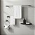 Kit De Acessórios Para Banheiro Quadrado Troia Lavabo Box E Pia 5Pçs Grego Metal - Imagem 7