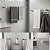 Kit De Acessórios Para Banheiro Quadrado Troia Lavabo Box E Pia 2070TR Grego Metal - Imagem 4