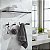 Kit De Acessórios Para Banheiro Quadrado Troia Lavabo Box E Pia 2050TR Grego Metal - Imagem 6