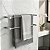 Porta Toalhas Duplo Quadrado 42cm Troia Suporte Parede Banheiro Grego Metal - Imagem 5