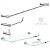 Kit De Acessórios Para Banheiro Orion Suporte Parede Lavabo, Box 5 Peças Grego Metal - Imagem 10