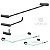 Kit De Acessórios Para Banheiro Orion Suporte Parede Lavabo, Box 5 Peças Grego Metal - Imagem 6