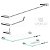 Kit De Acessórios Para Banheiro Orion Suporte Parede Lavabo, Box 5 Peças Grego Metal - Imagem 2