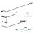 Kit De Acessórios Para Banheiro Orion Suporte Parede Lavabo, Box Grego Metal - Imagem 2