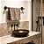 Porta Toalha De Rosto Atenas 45cm Suporte Canopla Para Banheiro, Box, Pia e Lavabo Acessório Grego Metal - Imagem 8