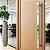 Puxador de Porta Duplo Inox Alto Brilho Perseu para Porta, Vidro, Correr, Pivotante Grego Metal - Imagem 5