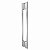 Puxador de Porta Premium Duplo Inox Alto Brilho Zeus para Porta Madeira, Vidro, Pivotante Grego Metal - Imagem 2