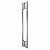 Puxador de Porta Premium Duplo Inox Escovado Zeus para Porta Madeira, Vidro, Pivotante Grego Metal - Imagem 2