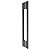 Puxador de Porta Premium Duplo Inox Preto Fosco Zeus para Porta Madeira, Vidro, Pivotante Grego Metal - Imagem 2